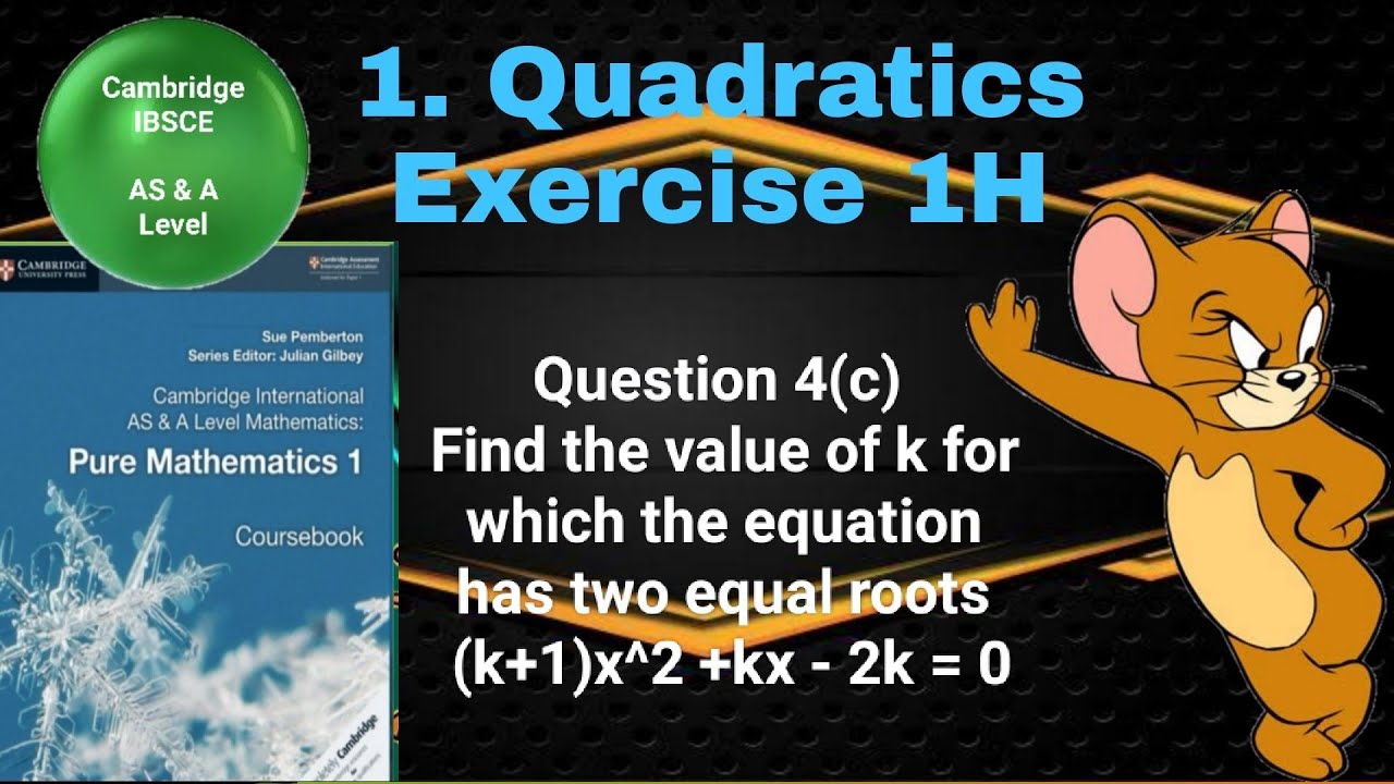 Find The Value Of K For Which The Equation Has Two Equal Roots k 1 x 2 find-the-value-of-k-for-which-the-equation-has-two-equal-roots-k-1-x-2