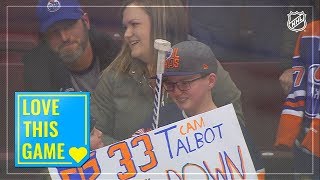Cam Talbot Gifts His Goal Stick To A Young Fan