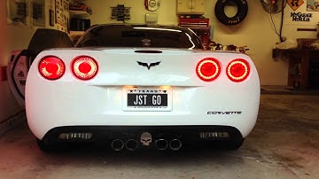 Corvette C6 LED Sequential Taillights vs Regular Taillights