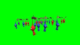 Pikmin Creature Swarm Green Background