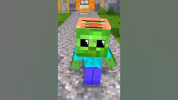 Poi Poi Poi, A Villager? No, He is a BABY ZOMBIE!!!😈#shorts #memes #minecraft