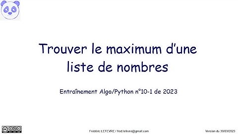 🔎 Exercice corrigé Python - Trouver le maximum d