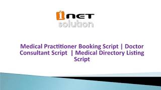 Doctor Consultant Script | Medical Directory Listing Script