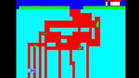 Dig Dog Gameplay Video for the Oric-1 and Atmos Computer