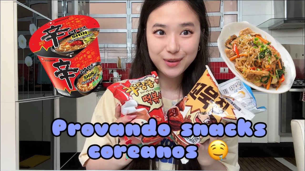 Provei doces e salgadinhos coreanos 🤤 !