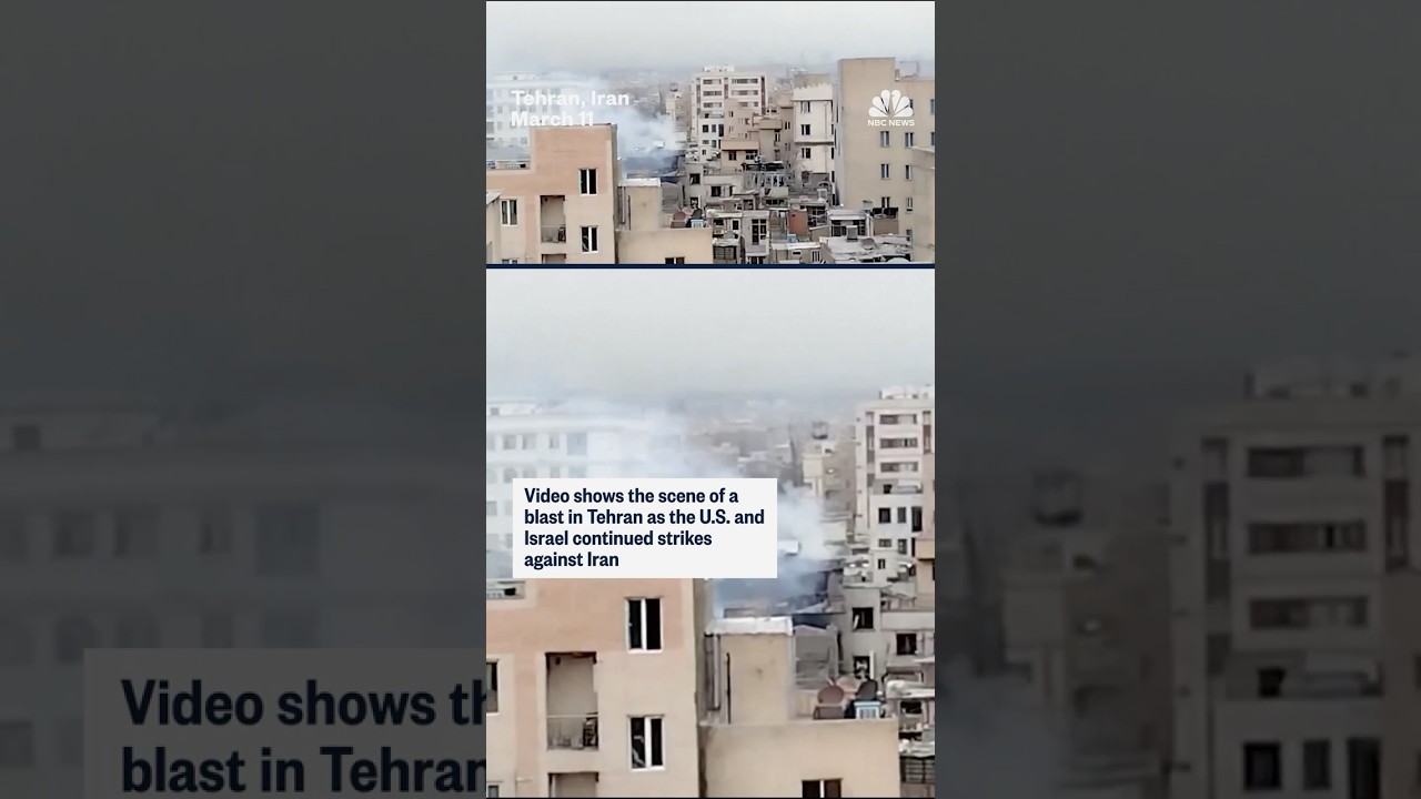 Video shows the scene of a blast in Tehran as the U.S. and Israel continued strikes against Iran