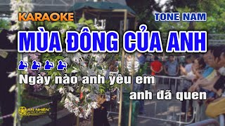 ♬MÙA ĐÔNG CỦA ANH Karaoke Nhạc Sống Tone Nam I An Nhiên Karaoke