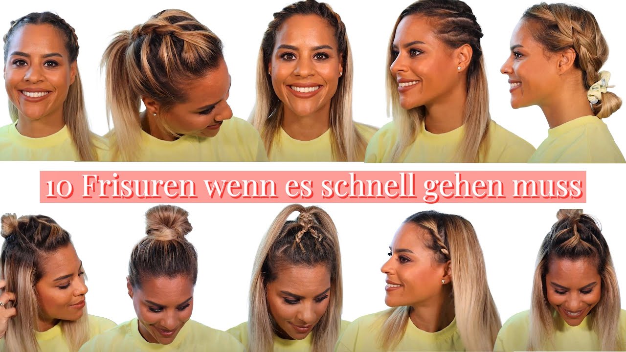 Frisuren für mittellange Haare ★ 10 Alltagsfrisuren ♡ in 2-10 Minuten für Schule Uni oder Arbeit♡