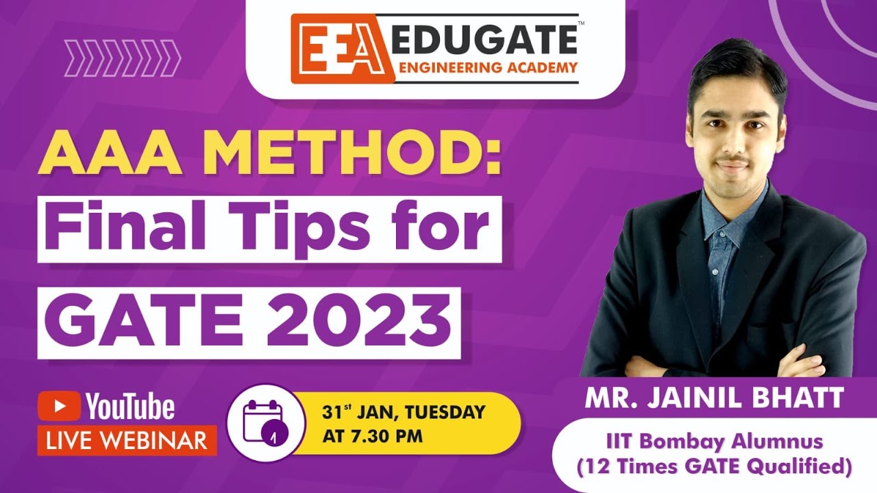 The AAA Method: A Calm Way to Approach GATE Preparation | By Jainil Sir ...