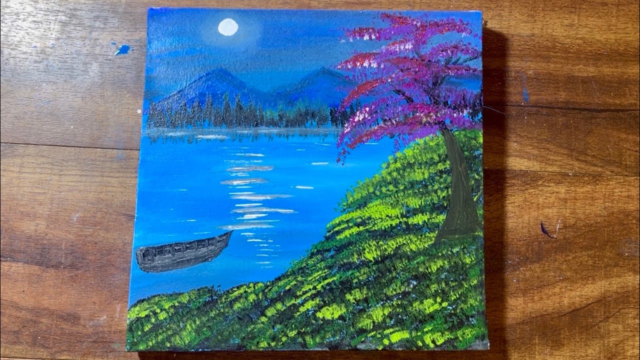 Simple Acrylic Painting Made Easy / Acrylic Painting Techniques @paintbyaxa