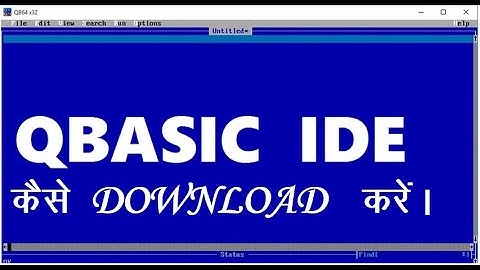QBASIC, Qbasic Download, How to download Qbasic