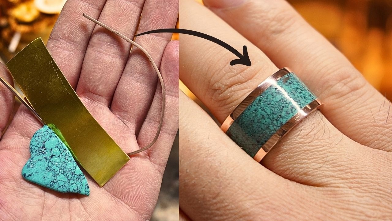 Amazing Copper Ring with the Stone Breaking Technique