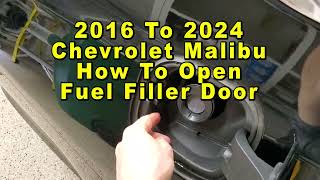Chevrolet Malibu How To Open Fuel Filler Door 2016 To 2024 9th Generation