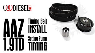 : Installing a timing belt and setting pump timing on an AAZ, Similar to an AHU, 1.6d, and 1.6td