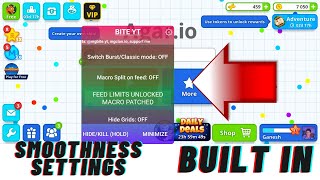 AGAR.IO 2.20.3 MACRO MOD LITE || FASTER FEED SPEEDS || SMOOTHNESS SETTINGS BUILT IN || CRASH FIXES screenshot 4