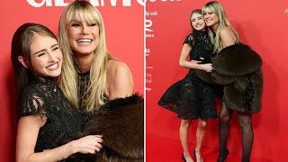 Heidi Klum, 52, poses with mini-me daughter Leni, 21, at the Glamour Women Of The Year Awards