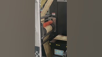 ☑️Today let‘s check out flexo printing with semi rotary die cutting machine