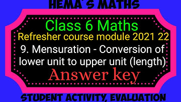 Tn 6th maths refresher course module chapter 9 answer key