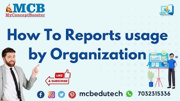 How to Use Reportsin Org Panel of MCB || MyConceptBooster || 7032315336