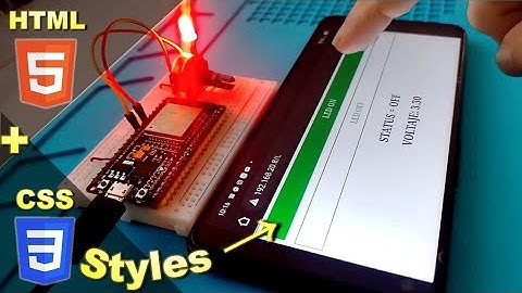 ESP32 Control Inalámbrico de Bombilla Led vía Wifi WEBSERVER Interfaz WEB con HTML y Estilos CSS