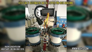Fully automatic metal zipper pin-box inserting machine - HTD International