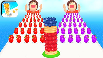 Pancake Run All Levels Mobile Gameplay Walkthrough iOS,Android Cakes Game New Pro Max Level TKVGAS
