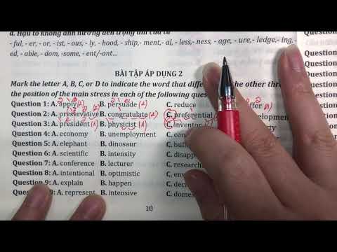 Video CHỐNG LIỆT TIẾNG ANH 2020- TRỌNG ÂM: Câu 1-10 - youtube