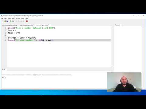 Computer Guesses Python video 1