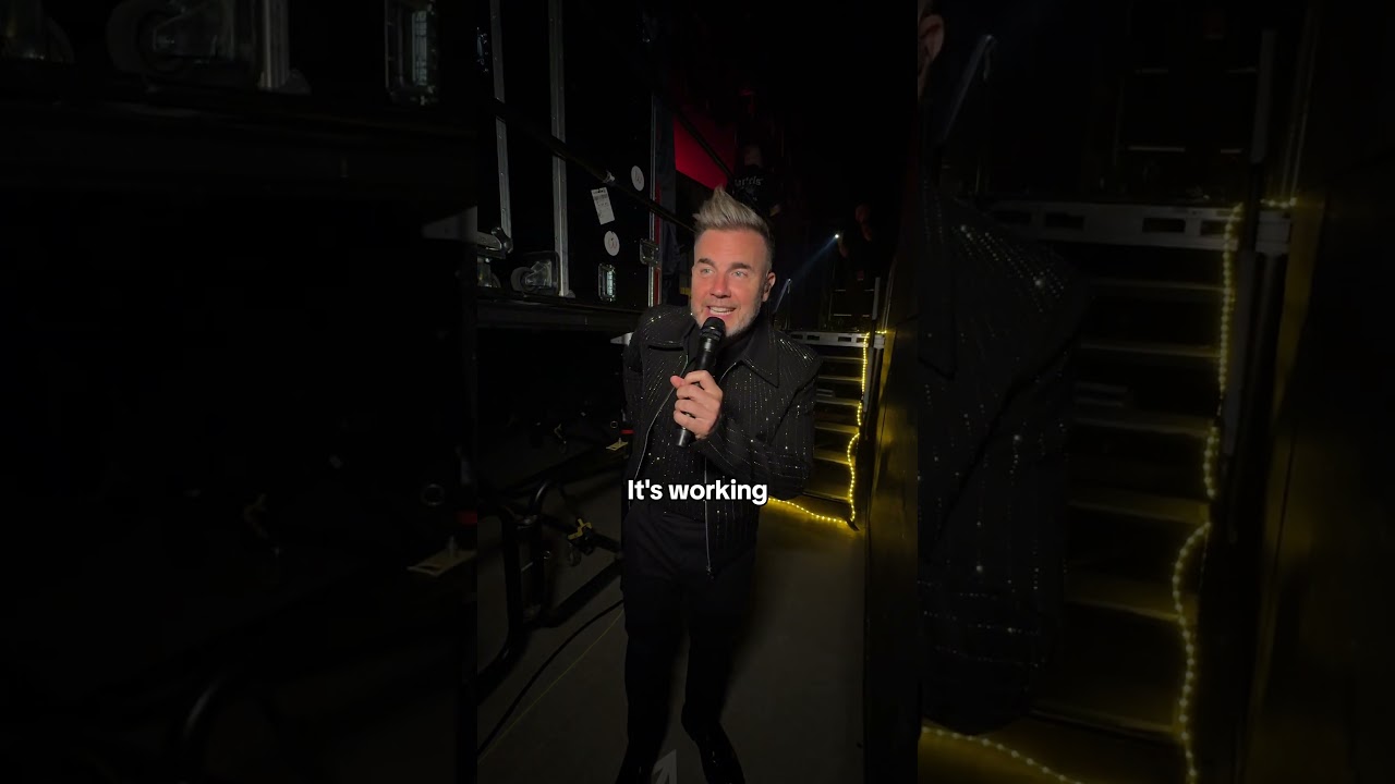 A peak of what's going on behind the curtain - love doing this bit!! | Gary Barlow