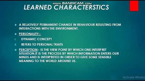 INDIVIDUAL BEHAVIOR PART 1 ORGANISATION BEHAVIOR