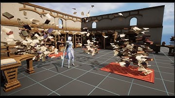 [VFX] UE5 Niagara Exploding bookshelves