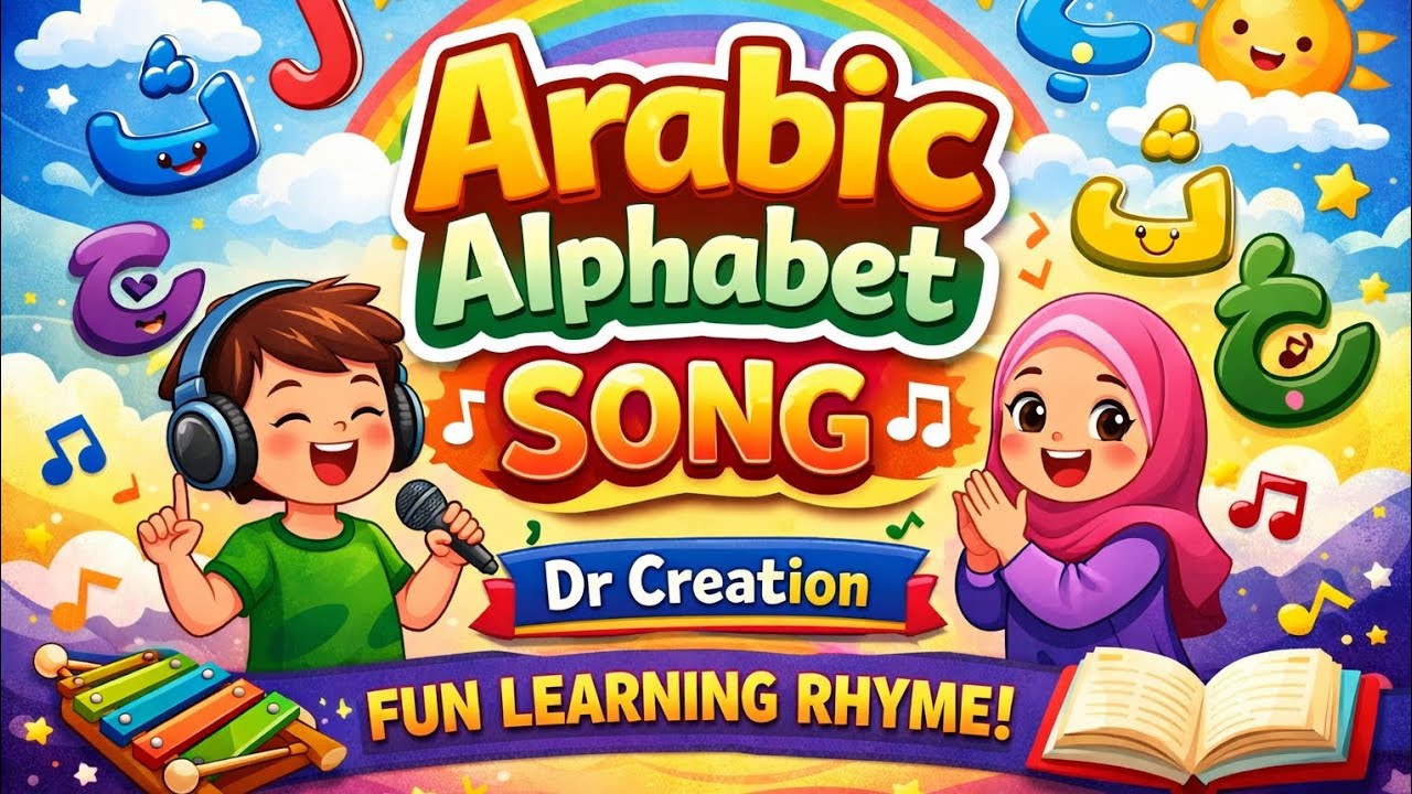 Alifun Baa | 3D Cartoon Song |  ألف با | Arabic 29 Letters Song | Dr Creation 