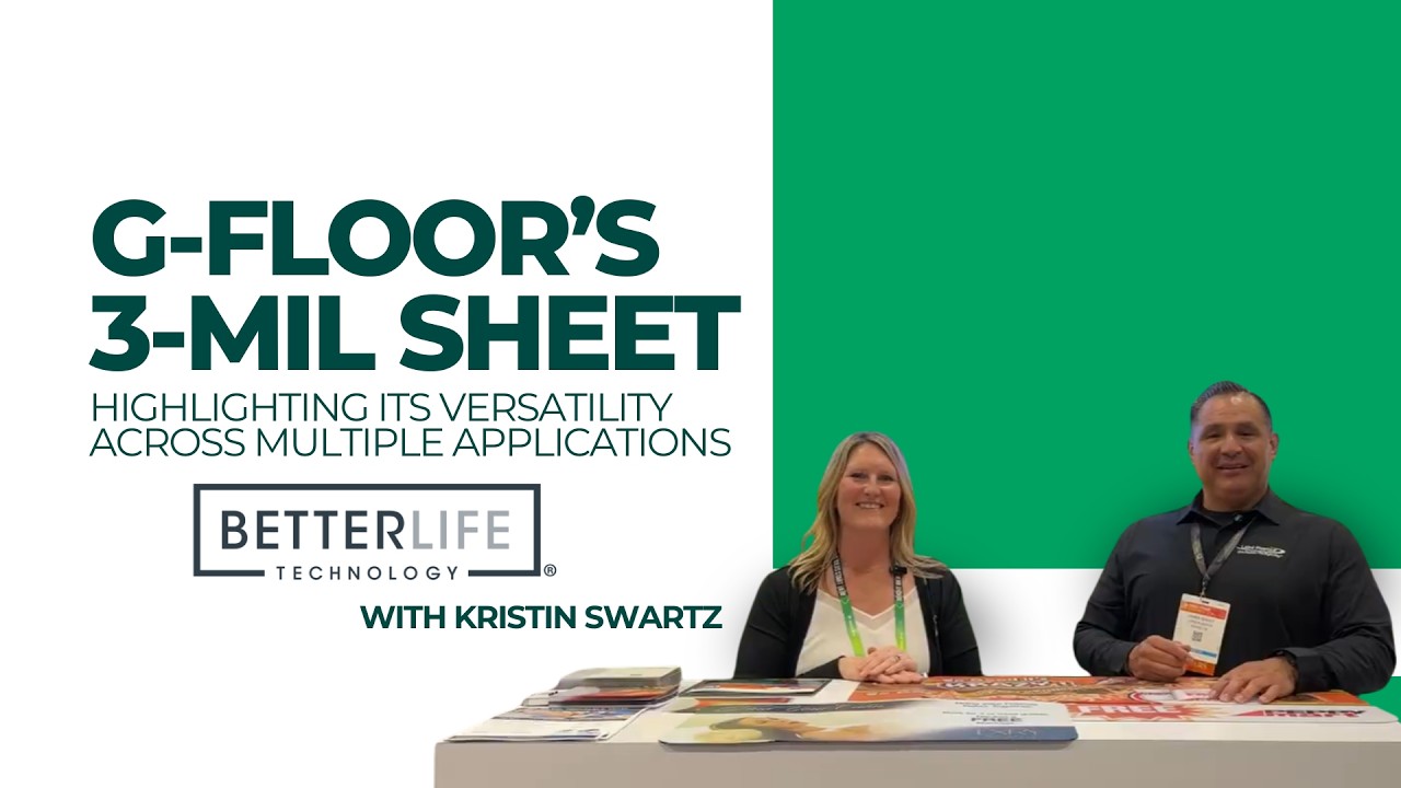 G-Floor Graphic 3-mil sheet flooring demonstration at ISA Sign Expo 2026 on Laird Live