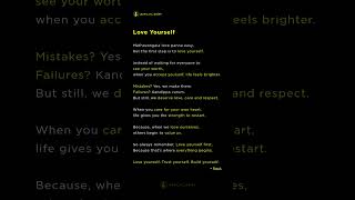 Love Yourself First | Self-Love | Tamil Self-Love