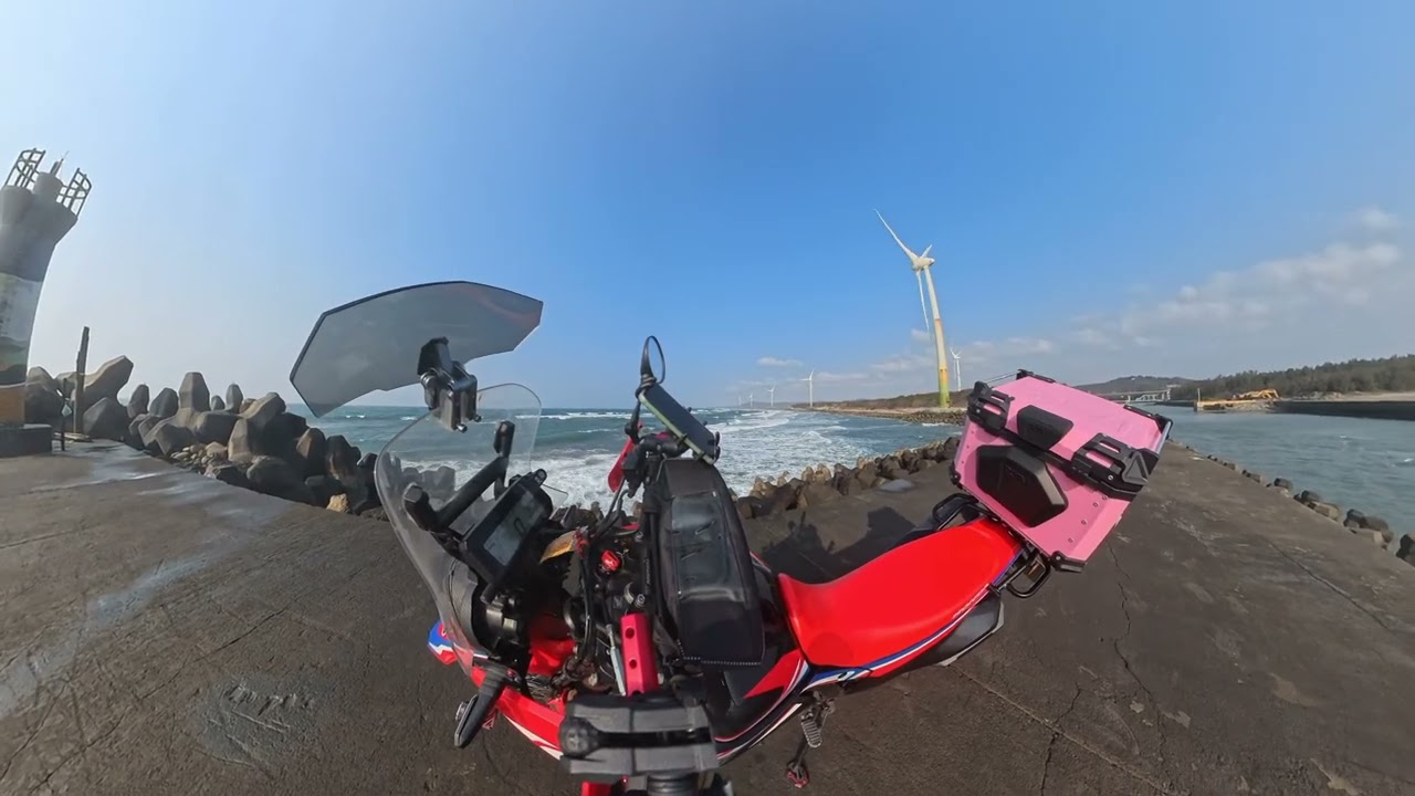 苗栗通霄海邊散步