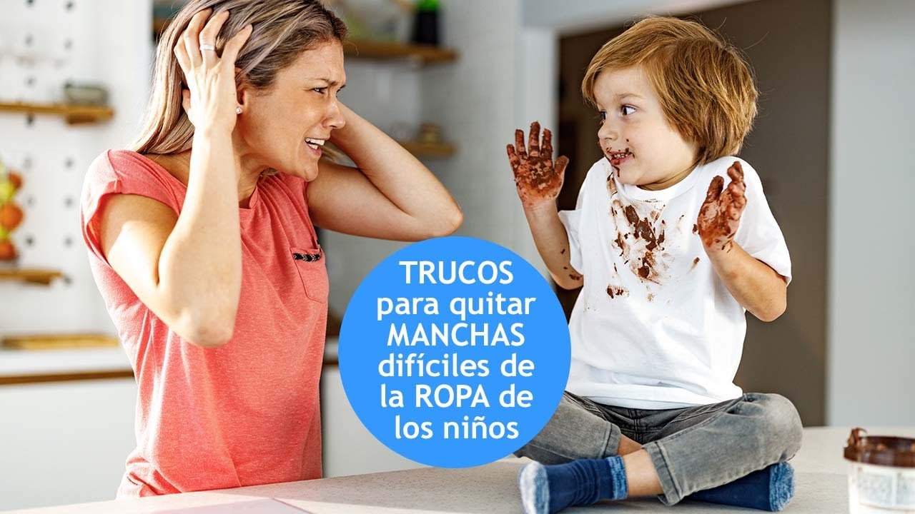 Trucos para quitar manchas difíciles de la ropa de los niños -