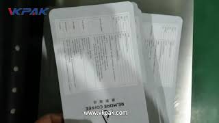 VK-FPL Automatic Flat Paging Top Side Hang Tag Plastic Bags Pouch Labeling Machine
