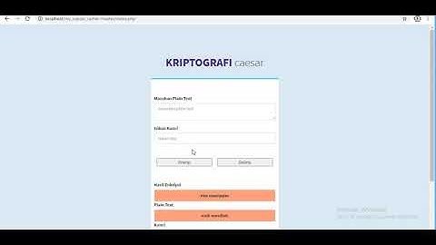 KRIPTOGRAFI CAESAR CHIPER