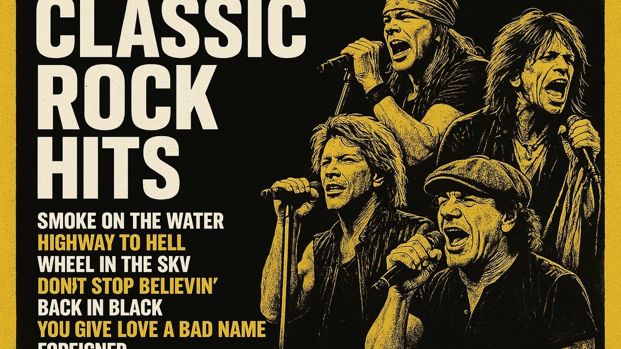 Classic Rock Retro Songs 70s 80s 90s - ACDC, Queen, Bon Jovi, Aerosmith