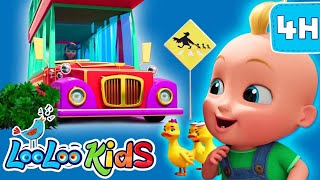 The Wheels on the Bus: 4-Hour LooLoo Kids Song Compilation for Toddlers