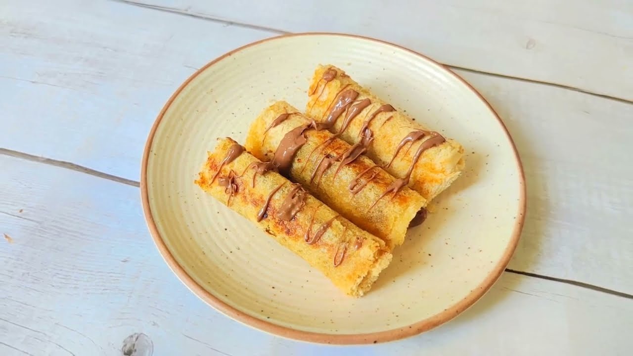 Eggless french toast roll for kids| french toast roll up with Chocolate/Nutella