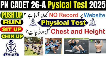 Pak navy physical test preparation 2025 | Pak navy cadet test preparation 2025 | Pn Cadet 26-A 