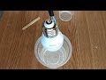 Лампа в эпоксидной смоле, эксперимент. Epoxy lamp, experiment.