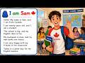 Learn English A1- | My Name is Sam | ESL Reading & Listening Practice