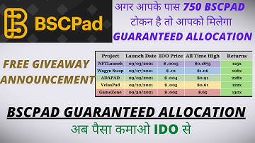 How to Get Guaranteed Allocation in BSCPAD Launchpad ?