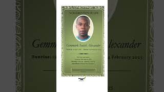 Gemmark Sueish Alexander  Funeral Announcement obituariessvg