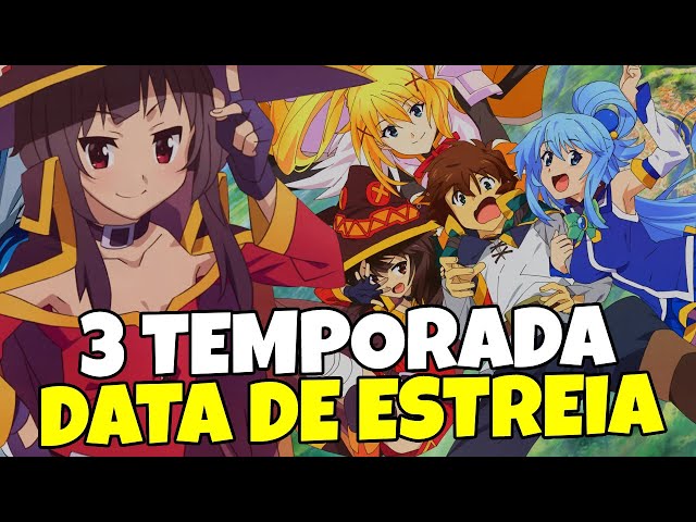 KONOSUBA 3 TEMPORADA DATA DE LANÇAMENTO! QUANDO LANÇA A NOVA