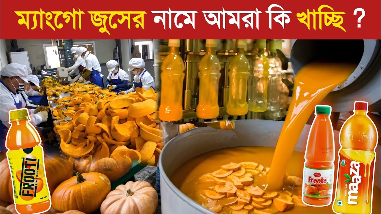 গোপন রেসিপি ফাস ! কুমড়া দিয়ে জুস বানাচ্ছে 😱 || Mango Juice Making Factory