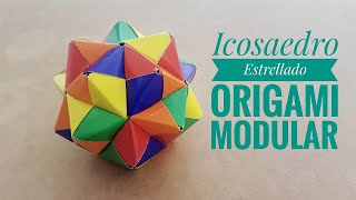Cómo hacer un ICOSAEDRO Estrellado | Origami Modular | PASO A PASO 