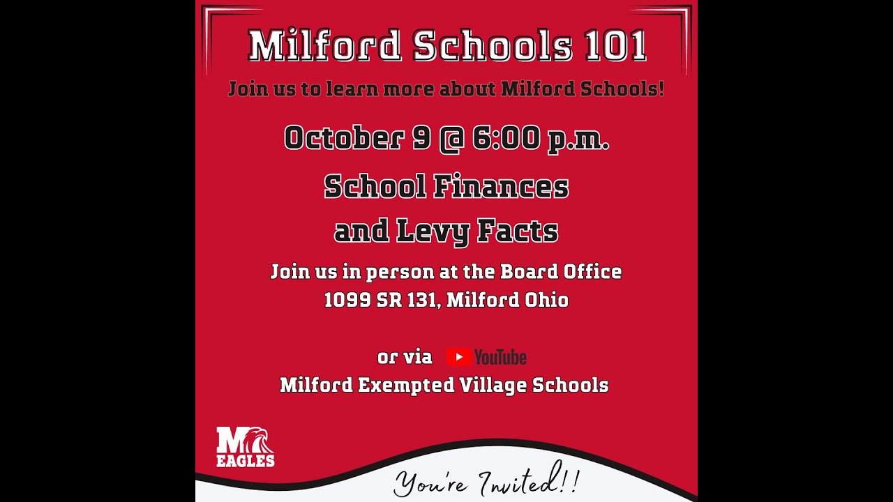 Milford Schools 101 School Finance and Levy Facts YouTube